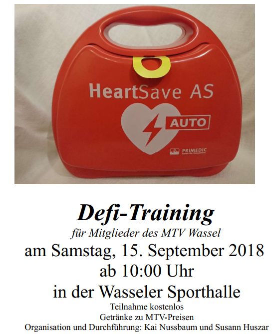 Einladung zum Defibrillator-Training